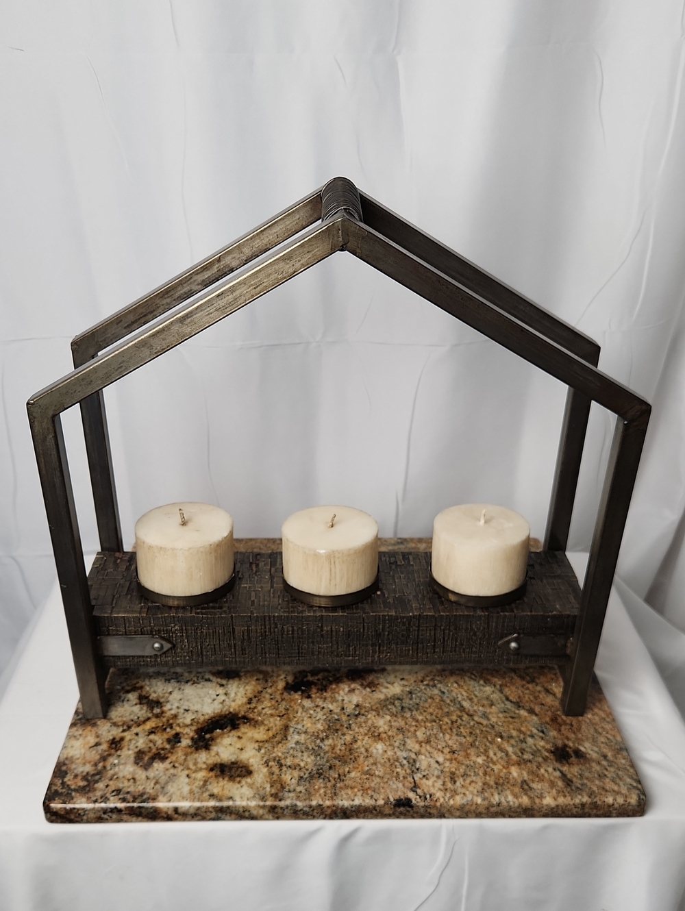Uttermost Havana Candleholders Rustic Industrial Decorative Stand in Brown &
